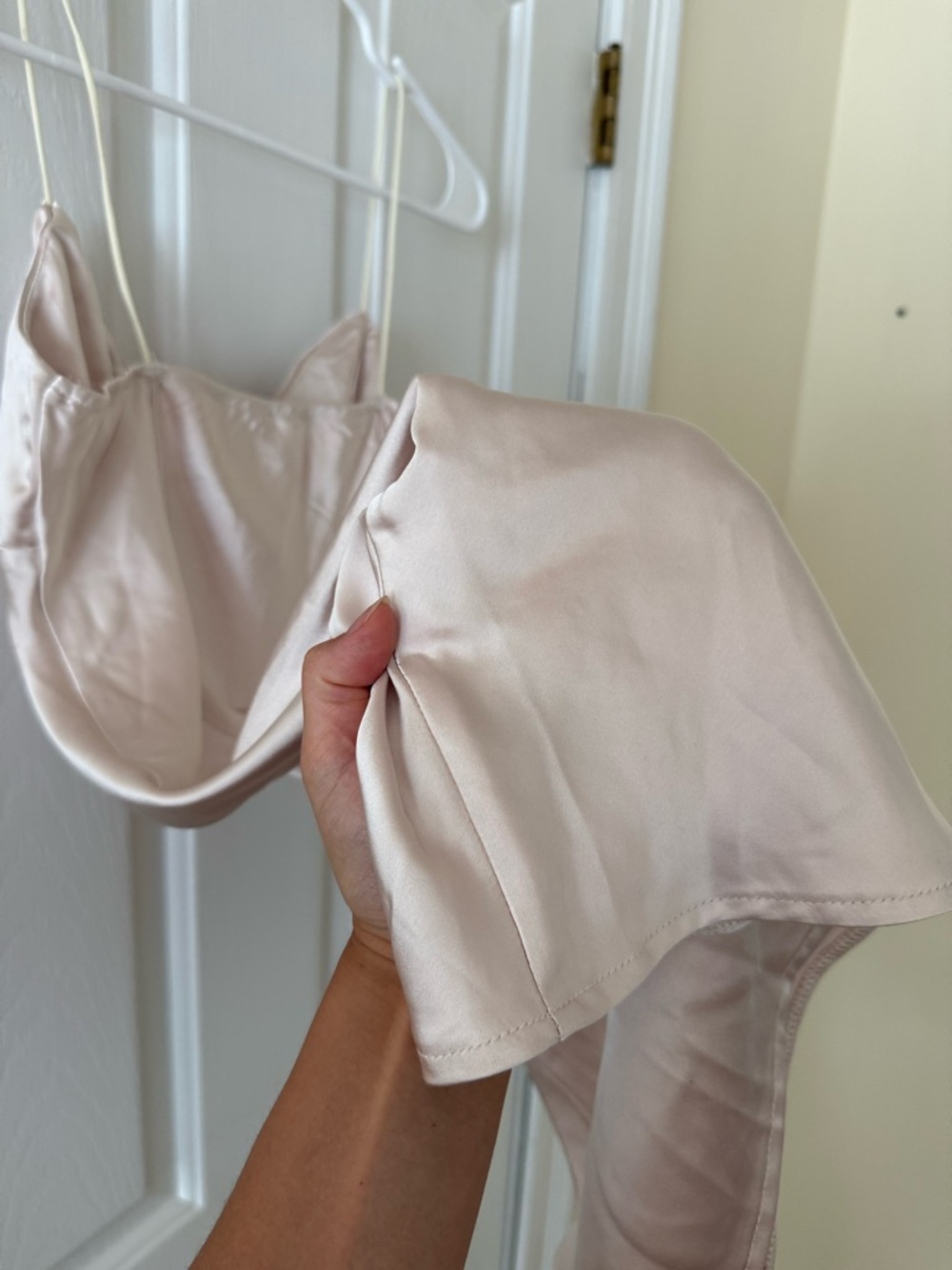 Princess Polly Silky Slip Dress - Cream - Picture 4 of 5